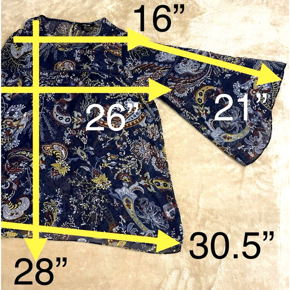 Style &Co Top Women’s Size 2X Boohoo Floral Paisley Boydell High-low Hem Blouse - Picture 11 of 11